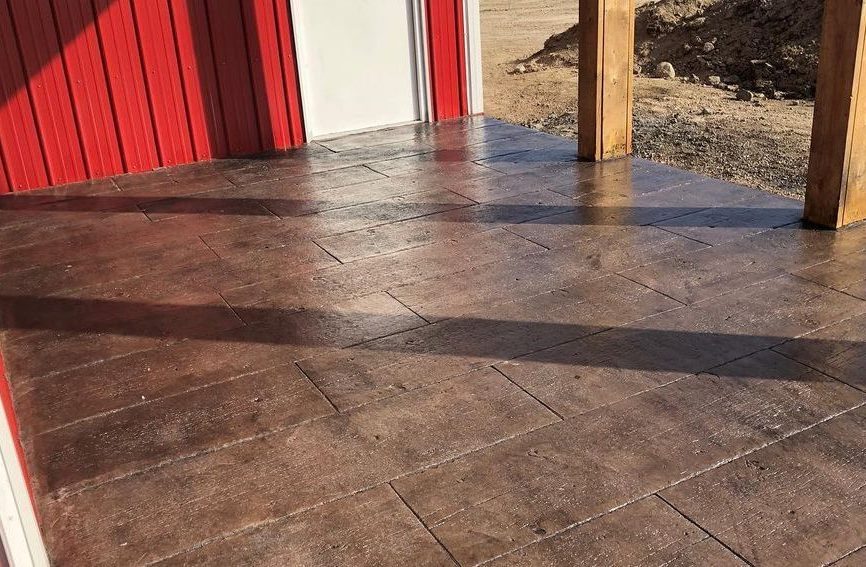 Stamped & Tinted Concrete