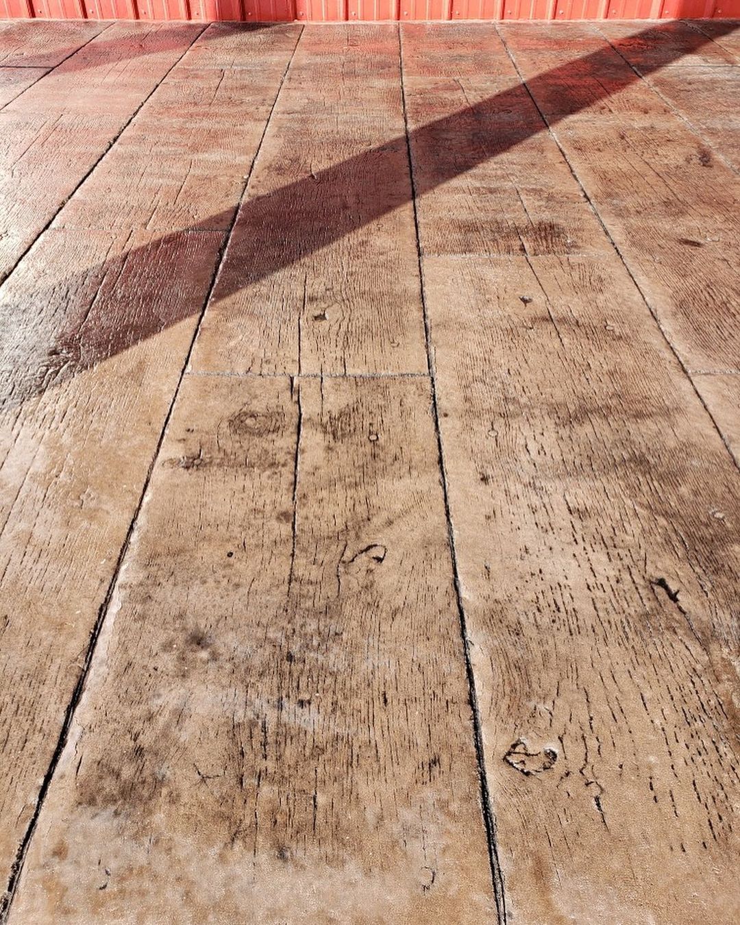 Stamped and tinted concrete floor Stamped and tinted concrete floor
